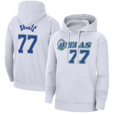 def11411660c8b7d3e89234a7aaf3888.jpeg Men's Dallas Mavericks #77 Luka Doncic White Pullover Hoodie