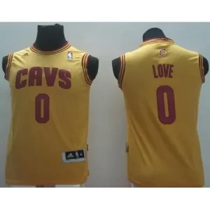 Youth Revolution 30 Cleveland Cavaliers #0 Kevin Love Gold Stitched NBA Jersey