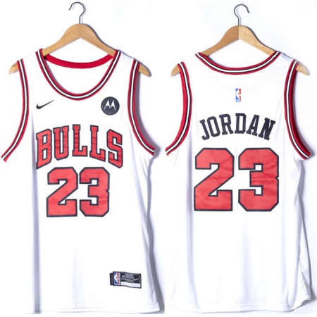 Men's Chicago Bulls #23 Michael Jordan White Stitched Basketball Jersey WBOS