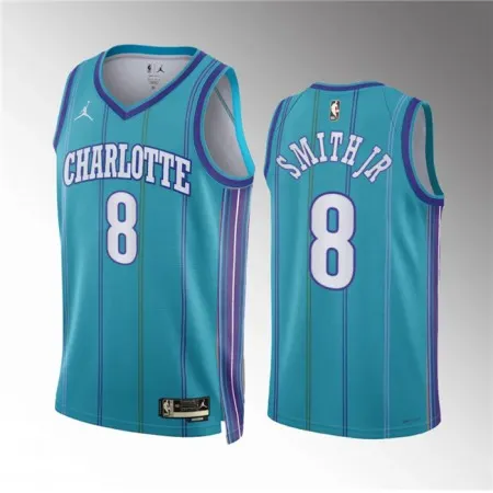 df7df0b36c7999d4db24e5ca592aca16.webp Men's Charlotte Hornets #8 Nick Smith Jr. Teal 2023/24 Classic Edition Stitched Basketball Jersey
