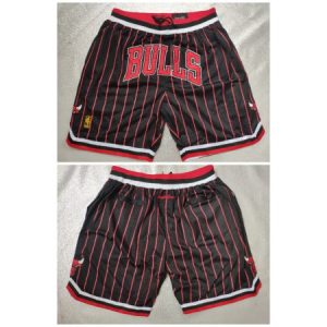 Men's Chicago Bulls Black&Red Shorts (Run Small)