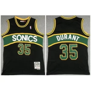 Men's Oklahoma City Thunder #35 Kevin Durant Black 2007-08 Black Throwback SuperSonics Stitched Jersey J6NK