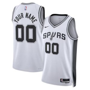 Youth San Antonio Spurs Nike White Swingman Association Edition Custom Jersey