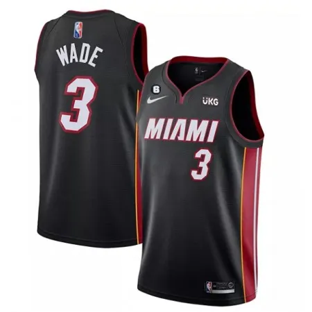 e1bc68b397911788f3a906849cbf91a5.webp Men's Miami Heat #3 Dwyane Wade Black With NO.6 Patch Stitched Jersey UFU7