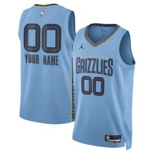 Youth Memphis Grizzlies Blue 2022/23 Swingman Statement Edition Custom Jersey