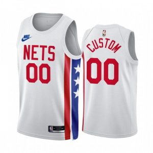 Men's Brooklyn Nets White 2022/23 Classci Edition Custom Jersey