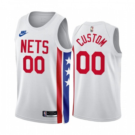 Men's Brooklyn Nets White 2022/23 Classci Edition Custom Jersey