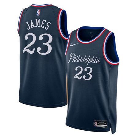 e38cc561176fe685dbd426240da58006.jpeg Women's Philadelphia 76ers #23 LeBron James Navy Swingman City Edition Jersey