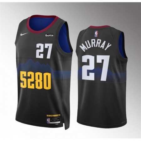 Men's Denver Nuggets #27 Jamal Murray Black 2023 City Edition Stitched Basketball Jersey WFSI