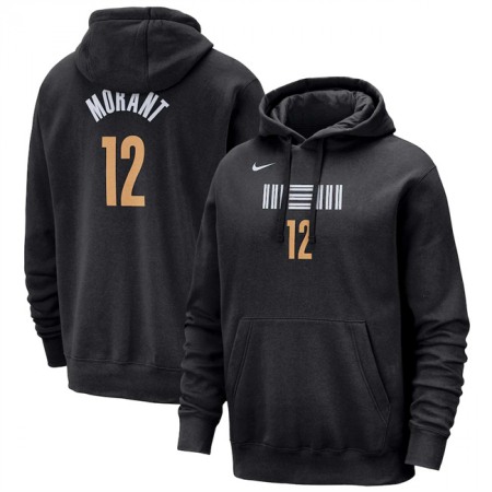 e5958019ed3fb083014fe4ecf2e825ac.jpeg Men's Memphis Grizzlies #12 Ja Morant Black 2023/24 City Edition Name & Number Pullover Hoodie