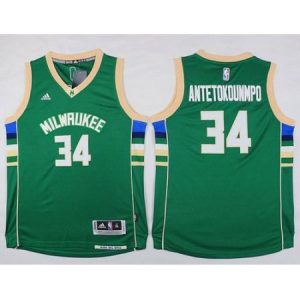Youth Milwaukee Bucks #34 Giannis Antetokounmpo Green NBA Jersey