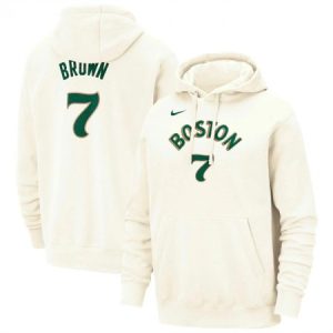 e7c150777008887f2365f554ed5cfb5a.jpeg Men's Boston Celtics #7 Jaylen Brown White 2023/24 City Edition Name & Number Pullover Hoodie
