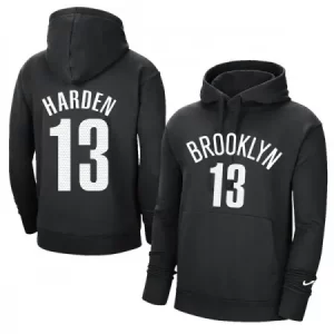Men's Brooklyn Nets #13 James Harden 2021 Black Pullover Hoodie 1SL2