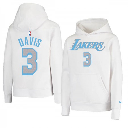 e9e003270fef16ee7a03c22a14f1deea.jpeg Men's Los Angeles Lakers #3 Anthony Davis 2021 White Pullover Hoodie