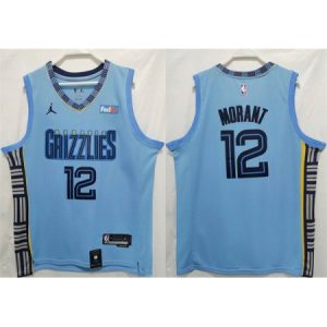 Men's Memphis Grizzlies #12 Ja Morant Blue Stitched Jersey XG7H