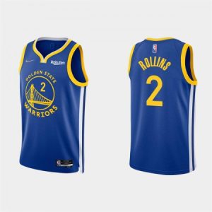 Men's Golden State Warriors #2 Ryan Rollins 2022 Royal Stitched Basketball Jersey OU2H
