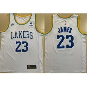 Men's Los Angeles Lakers #23 LeBron James White Stitched Basketball Jersey GCXS