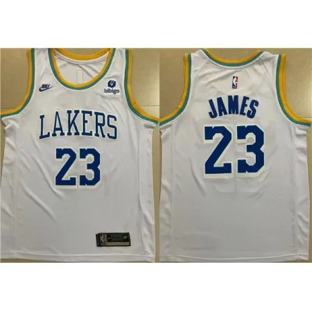 Men's Los Angeles Lakers #23 LeBron James White Stitched Basketball Jersey GCXS