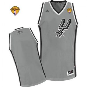 Men‘s San Antonio Spurs Grey Finals Patch Revolution 30 Jersey
