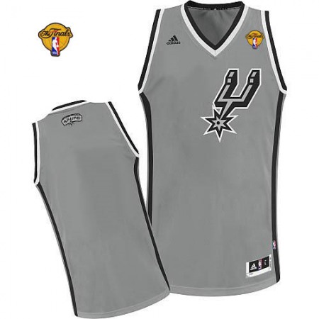 Men‘s San Antonio Spurs Grey Finals Patch Revolution 30 Jersey