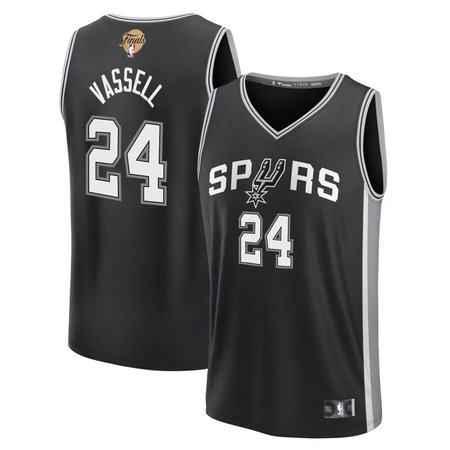 efa82026d56f703cd9354ca899a3a0d2.jpeg Youth San Antonio Spurs #24 Devin Vassell Black 2026 NBA Finals Patch Fast Break Icon Edition Jersey