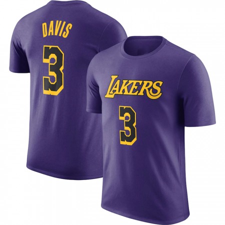 f04cb9a6397c6839c4943023ffee1eb3.jpeg Men's Los Angeles Lakers #3 Anthony Davis Purple 2022/23 Statement Edition Name & Number T-Shirt
