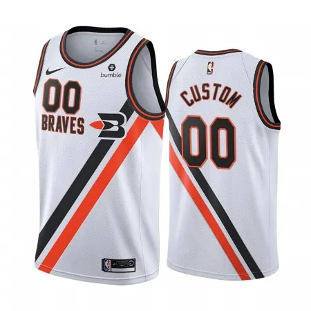 Men's LA Clippers White Custom Jersey 00ET