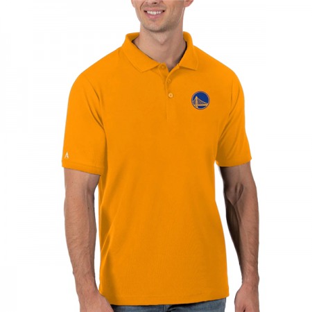 f3694a79e0748383bb63df2bc9171b59.jpeg Men's Golden State Warriors Antigua Gold Legacy Pique Polo