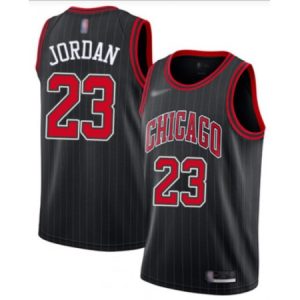 Men's Chicago Bulls #23 Michael Jordan Black Stitched Jersey 2I1B