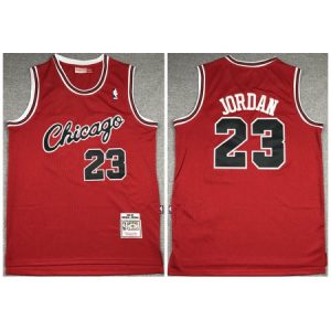 Men's Chicago Bulls #23 Michael Jordan 1984-85 Red Throwback Stitched Jersey S0YB