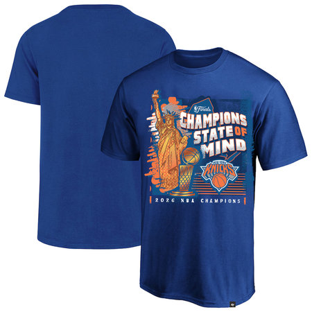 Men's New York Knicks Blue 2026 NBA Finals Champions Big & Tall State of Mind T-Shirt