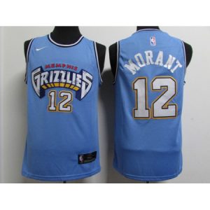 Men's Memphis Grizzlies #12 Ja Morant Blue Stitched Jersey C037