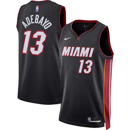 f59f11e45313486cfff7956c96be178b.jpeg Men's Miami Heat #13 Bam Adebayo Nike Black Swingman Icon Edition Jersey