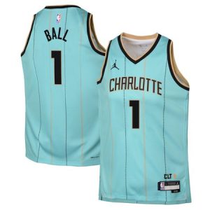 Youth Charlotte Hornets #1 LaMelo Ball Mint 2024/25 Swingman City Edition Player Jersey