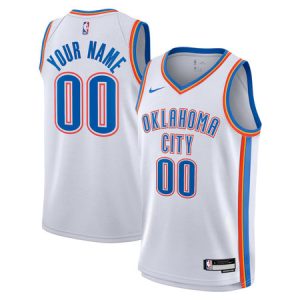 Youth Oklahoma City Thunder White Swingman Statement Edition Custom Jersey