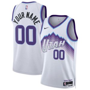 Youth Utah Jazz Nike White Swingman Association Edition Custom Jersey