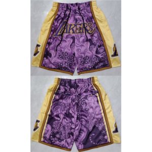 Men's Los Angeles Lakers Purple/Yellow Shorts 178Q