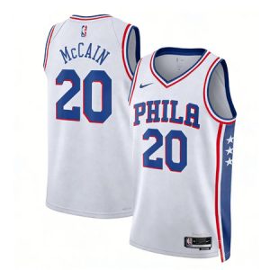 Men's Philadelphia 76ers #20 Jared McCain White 2022/23 Swingman Association Edition Jersey