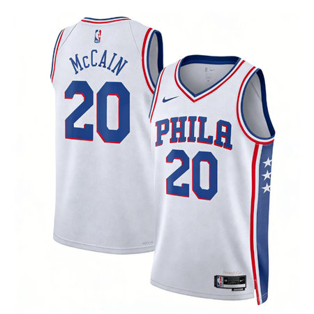 f8dcb878d6ee909e82c198980a2e8594.jpeg Youth Philadelphia 76ers #20 Jared McCain White 2022/23 Swingman Association Edition Jersey