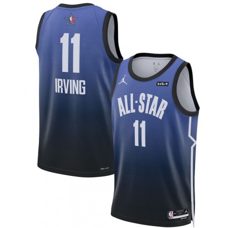 Men's 2023 All-Star #11 Kyrie Irving Blue Game Swingman Stitched Basketball Jersey 054W