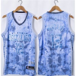 Men's Memphis Grizzlies #12 Ja Morant Blue Stitched Jersey OFGK