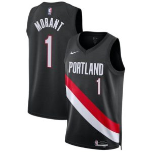 Youth Portland Trail Blazers #1 Ja Morant Black 2026 Icon Edition Jersey