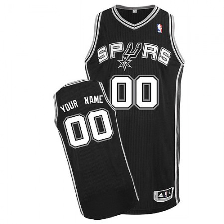 Men's San Antonio Spurs Black Authentic Custom Jersey