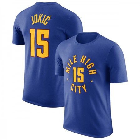 fe08dd1a4466e6771eb24884e09b4feb.jpeg Men's Denver Nuggets #15 Nikola Jokic Blue T-Shirt