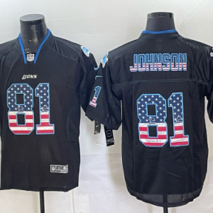 Detroit Lions American Flag Football Jersey Men's Stitched NFL Elite Jersey KQ005 - 2026-27