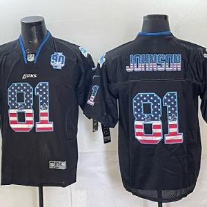 Detroit Lions American Flag Football Jersey Men's Stitched NFL Elite Jersey KQ006 - 2026-27