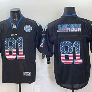 Detroit Lions American Flag Football Jersey Men's Stitched NFL Elite Jersey KQ007 - 2026-27