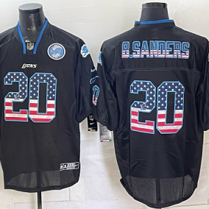Detroit Lions American Flag Football Jersey Men's Stitched NFL Elite Jersey KQ010 - 2026-27
