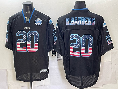 Detroit Lions American Flag Football Jersey Men's Stitched NFL Elite Jersey KQ010 - 2026-27