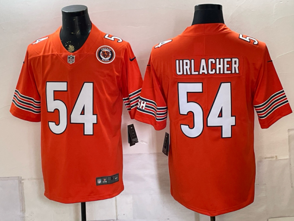 Men’s Bears #54 Brian Urlacher Orange Throwback Football Jersey Men’s Stitched NFL Elite Jersey KQ005 – 2026–27